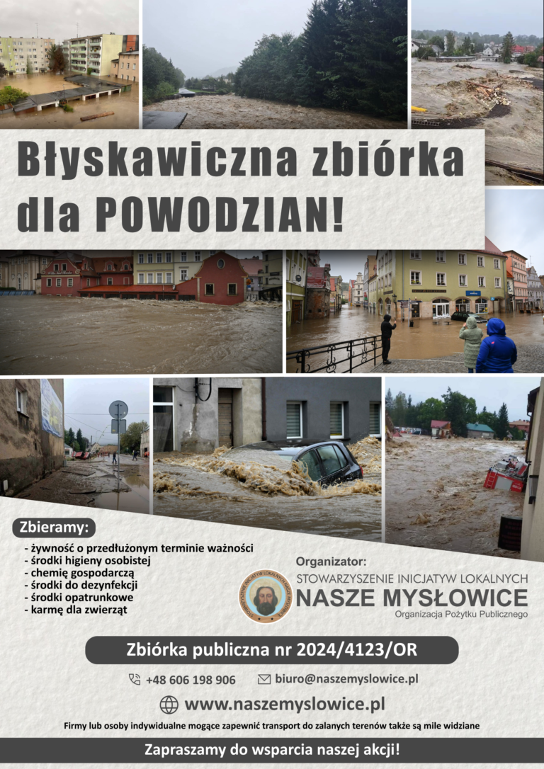 Serdecznie dziękujemy wszystkim, zarówno znanym nam z imienia, jak i anonimowym osobom, które w jakikolwiek sposób wsparły organizowaną przez nas pomoc dla mieszkańców Kotliny Kłodzkiej dotkniętych powodzią